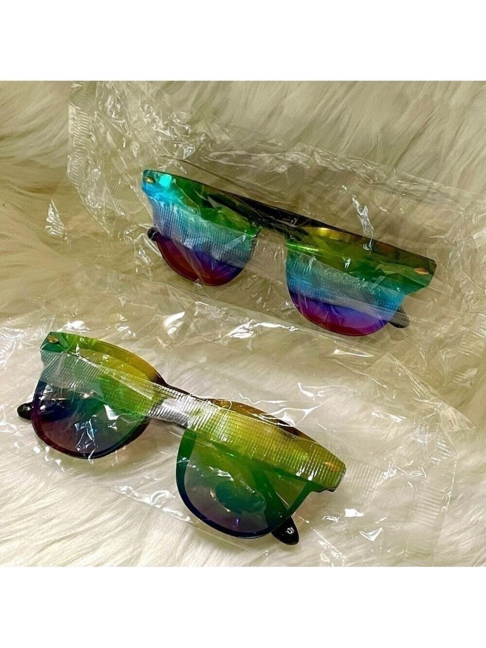 Rainbow Tinted Sunglasses Set of 2 Unisex Pride New
